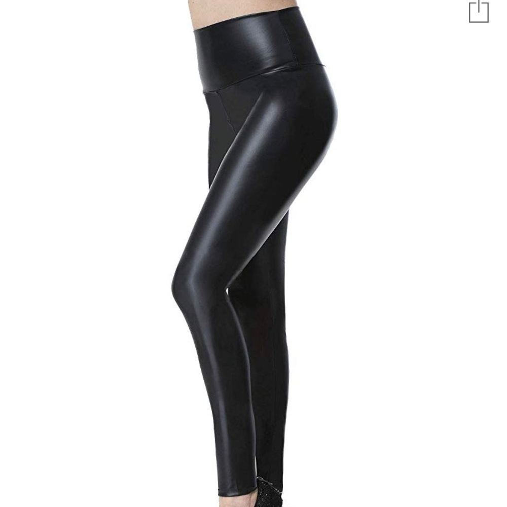 Faux Leather Leggings for Women High Waist Skinny